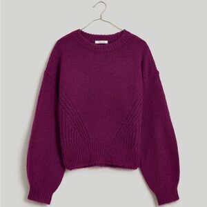 Madewell Mulled Wine Wool-Blend Wedge Sweater Size XL